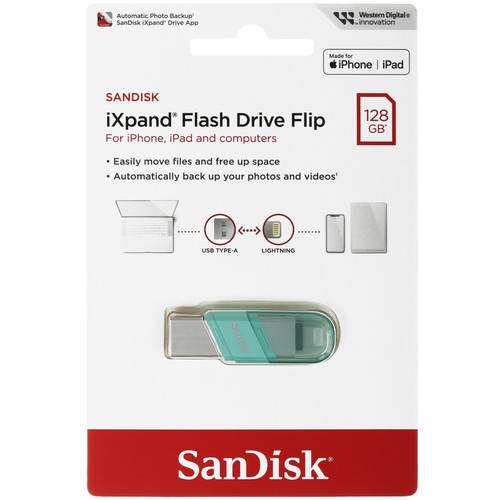 Купить Память OTG USB Flash 128 ГБ SanDisk iXpand Flash Drive Flip [SDIX90N-128G-GN6NJ] в интернет-магазине DNS. Характеристики, цена SanDisk iXpand Flash Drive Flip | 9342928.