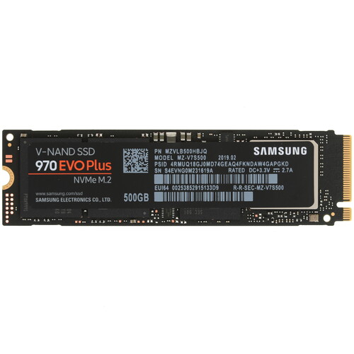 Купить M.2 NVMe накопитель Samsung 970 EVO Plus [MZ-V7S500BW] в интернет-магазине DNS. Характеристики, цена Samsung 970 EVO Plus | 1334824.