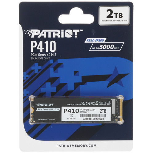 Купить 2000 ГБ M.2 NVMe накопитель Patriot P410 [P410P2TBM28H] в интернет-магазине DNS. Характеристики, цена Patriot P410 | 5915062.