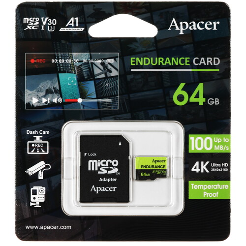 Купить Карта памяти Apacer microSDXC 64 ГБ [AP64GEDM1D05-R] в интернет-магазине DNS. Характеристики, цена  | 5456925.