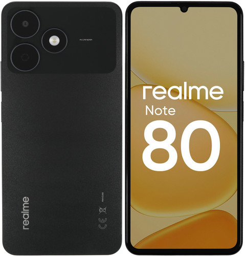Купить 6.74" Смартфон realme Note 80 128 ГБ черный в интернет-магазине DNS. Характеристики, цена realme Note 80 | 5677850.