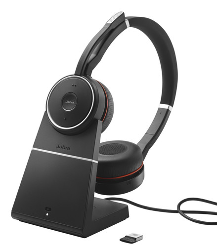 Купить Беспроводные наушники Jabra Evolve 75 + Док-станция черный 2021 в интернет-магазине DNS. Характеристики, цена Jabra Evolve 75 | 5478290.