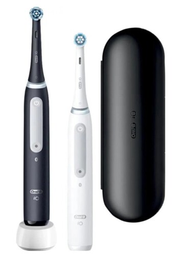 Купить Набор зубных щеток Braun Oral-B iO Series 4 Duo белый, черный в интернет-магазине DNS. Характеристики, цена Braun Oral-B iO Series 4 Duo | 5644138.