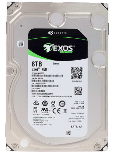Купить 8 ТБ Жесткий диск Seagate Exos 7E8 [ST8000NM0055] в интернет-магазине DNS. Характеристики, цена Seagate Exos 7E8 | 1184554.