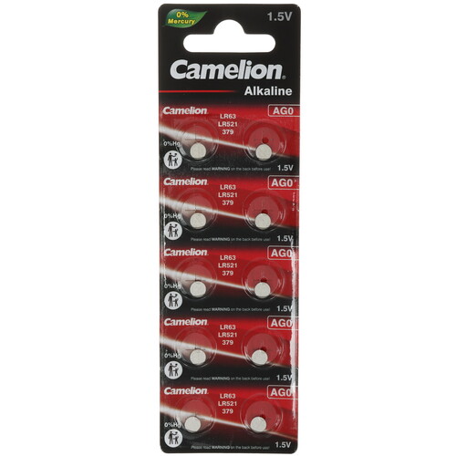Купить Батарейка Camelion G 0 LR63 (AG0/G0/LR521/379A/179) в интернет-магазине DNS. Характеристики, цена Camelion G 0 | 9117716.