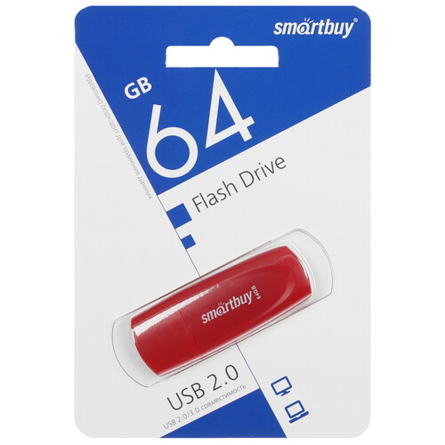 Купить Память USB Flash 64 ГБ Smartbuy Scout [SB064GB2SCR] в интернет-магазине DNS. Характеристики, цена Smartbuy Scout | 9954191.