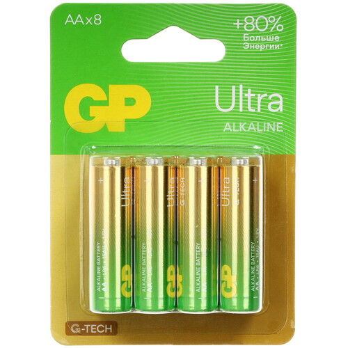Купить Батарейка GP Ultra AA (LR6/ER14505/FR6/R6P) в интернет-магазине DNS. Характеристики, цена GP Ultra | 5629971.