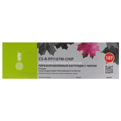 Купить Картридж Cactus CS-R-PFI107M-CHIP пурпурный в интернет-магазине DNS. Характеристики, цена Cactus CS-R-PFI107M-CHIP | 5649073.