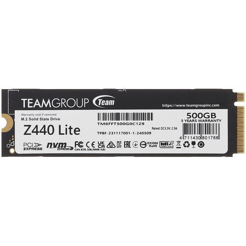 Купить 500 ГБ M.2 NVMe накопитель TEAMGROUP T-FORCE Z440 Lite [TM8FFT500G0C129] в интернет-магазине DNS. Характеристики, цена TEAMGROUP T-FORCE Z440 Lite | 5457043.