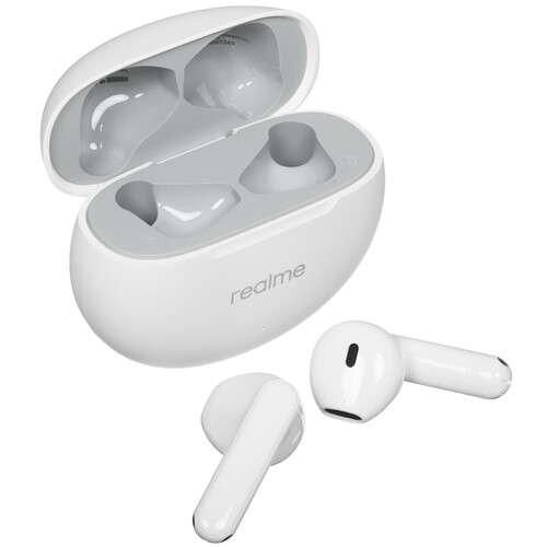 Купить Наушники TWS Realme Buds T01  белый 2024 в интернет-магазине DNS. Характеристики, цена Realme Buds T01 | 5482426.