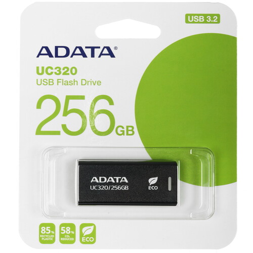 Купить Память USB Flash 256 ГБ ADATA UC320 [UC320-256G-RBK/BK] в интернет-магазине DNS. Характеристики, цена ADATA UC320 | 5614488.