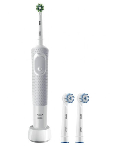 Купить Электрическая зубная щетка Braun Oral-B Vitality Pro D103.413.3 Protect X Clean Cross Action белый в интернет-магазине DNS. Характеристики, цена Braun Oral-B Vitality Pro D103.413.3 Protect X Clean Cross Action | 9144600.