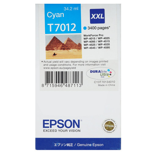 Купить Картридж Epson T701 XXL голубой в интернет-магазине DNS. Характеристики, цена Epson T701 XXL | 0158389.