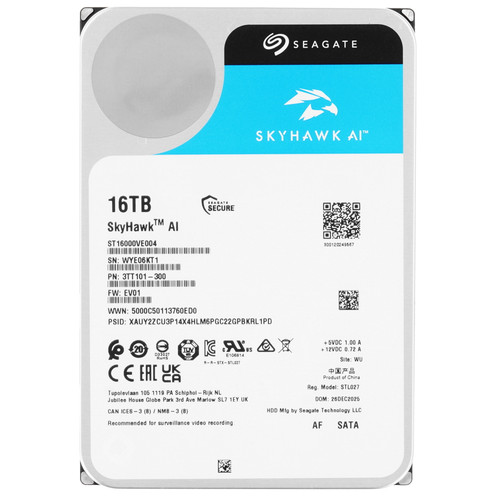 Купить 16 ТБ Жесткий диск Seagate SkyHawk AI [ST16000VE004] в интернет-магазине DNS. Характеристики, цена Seagate SkyHawk AI | 5665132.