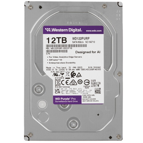 Купить 12 ТБ Жесткий диск WD Purple Pro [WD122PURP] в интернет-магазине DNS. Характеристики, цена WD Purple Pro | 5629168.