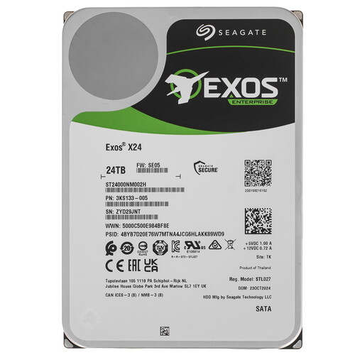 Купить LFF (3.5") Серверный HDD Seagate Exos X24 в интернет-магазине DNS. Характеристики, цена Seagate Exos X24 | 5642210.