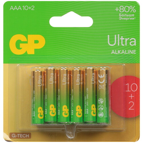 Купить Батарейка GP Ultra AAA (LR03/FR03) в интернет-магазине DNS. Характеристики, цена GP Ultra | 5629973.