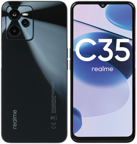 Купить 6.6" Смартфон realme C35 64 ГБ черный в интернет-магазине DNS. Характеристики, цена realme C35 | 5048145.