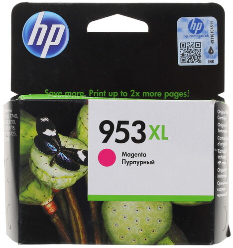 Купить Картридж HP 953XL (F6U17AE) пурпурный в интернет-магазине DNS. Характеристики, цена HP 953XL (F6U17AE) | 7981801.