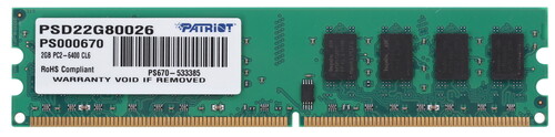Купить Оперативная память Patriot Signature [PSD22G80026] 2 ГБ в интернет-магазине DNS. Характеристики, цена Patriot Signature | 1046448.