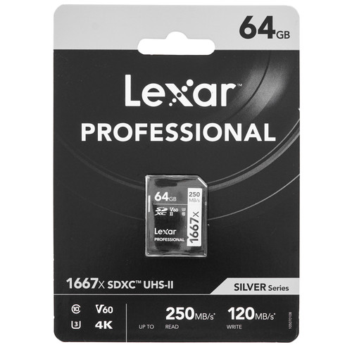 Купить Карта памяти Lexar SDXC 64 ГБ [LSD64GCB1667] в интернет-магазине DNS. Характеристики, цена  | 5456348.