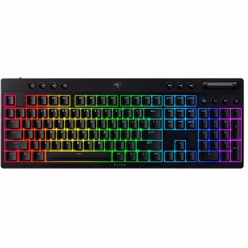 Купить Клавиатура  проводная + беспроводная Razer BlackWidow V4 Low-Profile HyperSpeed в интернет-магазине DNS. Характеристики, цена Razer BlackWidow V4 Low-Profile HyperSpeed | 5642056.