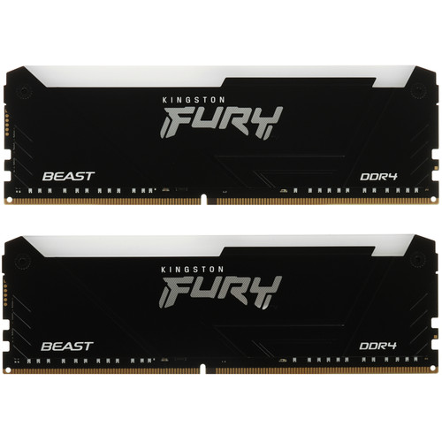 Купить Оперативная память Kingston FURY Beast Black RGB [KF432C16BB2AK2/16WP] 16 ГБ в интернет-магазине DNS. Характеристики, цена Kingston FURY Beast Black RGB | 5639138.
