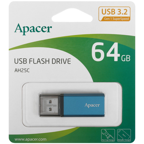 Купить Память USB Flash 64 ГБ Apacer AH25C [AP64GAH25CU-1] в интернет-магазине DNS. Характеристики, цена Apacer AH25C | 5634537.