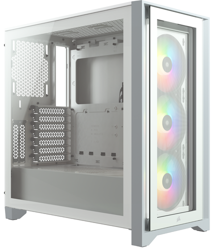 Купить Корпус Corsair iCUE 4000X RGB [CC-9011205-WW] белый в интернет-магазине DNS. Характеристики, цена Corsair iCUE 4000X RGB | 1682498.