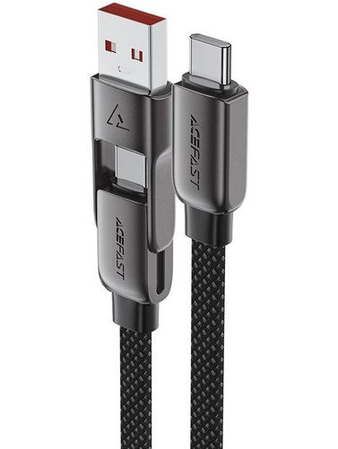 Купить Кабель ACEFAST USB Type-C - USB Type-A, USB Type-C черный 1.2 м в интернет-магазине DNS. Характеристики, цена ACEFAST C13-04 | 5664280.