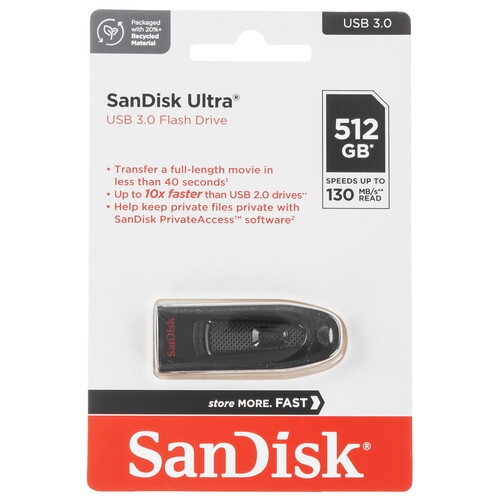 Купить Память USB Flash 512 ГБ SanDisk Ultra [SDCZ48-512G-G46] в интернет-магазине DNS. Характеристики, цена SanDisk Ultra | 5470887.