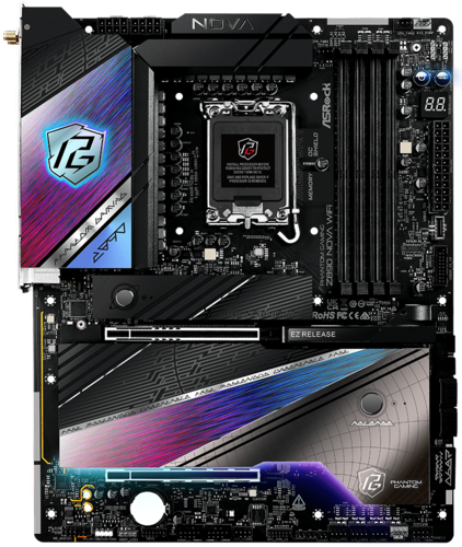 Купить Материнская плата ASRock Phantom Gaming Z890 NOVA WIFI в интернет-магазине DNS. Характеристики, цена ASRock Phantom Gaming Z890 NOVA WIFI | 5608942.