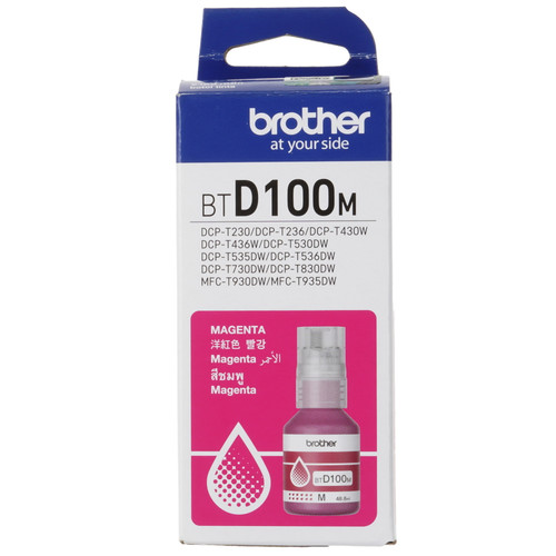 Купить Чернила водорастворимые Brother BTD100M пурпурный в интернет-магазине DNS. Характеристики, цена Brother BTD100M | 5647745.