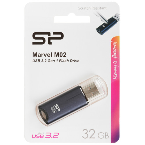 Купить Память USB Flash 32 ГБ Silicon Power Marvel M02 [SP032GBUF3M02V1B] в интернет-магазине DNS. Характеристики, цена Silicon Power Marvel M02 | 9077596.