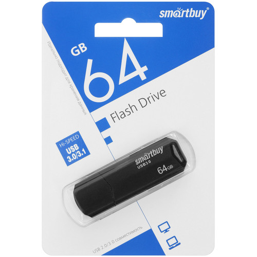 Купить Память USB Flash 64 ГБ Smartbuy Clue [SB64GBCLU-K3] в интернет-магазине DNS. Характеристики, цена Smartbuy Clue | 9055370.