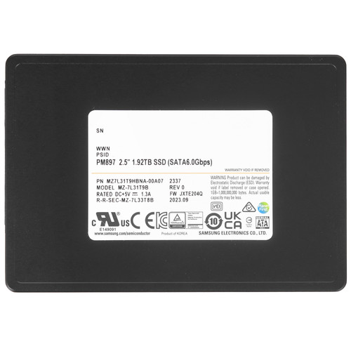 Купить 1920 ГБ Серверный SSD Samsung PM897 [MZ7L31T9HBNA-00A07] в интернет-магазине DNS. Характеристики, цена Samsung PM897 | 5605512.