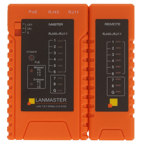 Купить Кабельный тестер Lanmaster LAN-TST-WRM-310-POE в интернет-магазине DNS. Характеристики, цена Lanmaster LAN-TST-WRM-310-POE | 9312549.