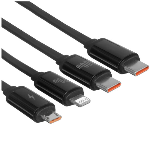 Купить Кабель Baseus Lightning 8-pin, micro USB-B, USB Type-C - USB Type-C черный 1.1 м в интернет-магазине DNS. Характеристики, цена Baseus Free2Draw | 5627818.