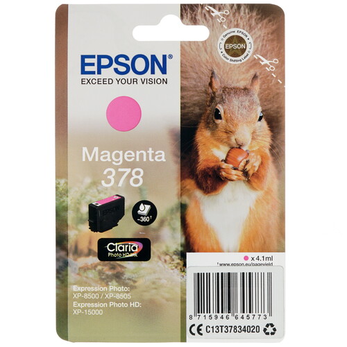 Купить Картридж Epson 378 пурпурный в интернет-магазине DNS. Характеристики, цена Epson 378 | 1255618.