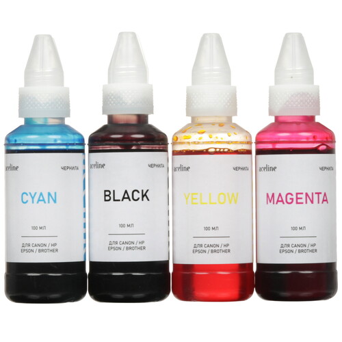 Купить Чернила водорастворимые Aceline CI1-CMYK голубой, желтый, пурпурный, черный в интернет-магазине DNS. Характеристики, цена Aceline CI1-CMYK | 9209865.