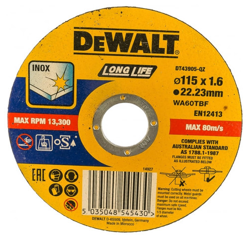 Купить Диск отрезной DeWalt DT43905 в интернет-магазине DNS. Характеристики, цена DeWalt DT43905 | 9013907.