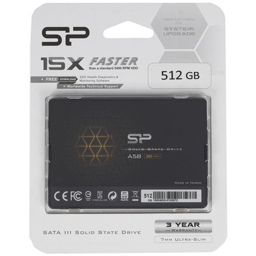 Купить 512 ГБ 2.5" SATA накопитель Silicon Power Ace A58 [SP512GBSS3A58A25] в интернет-магазине DNS. Характеристики, цена Silicon Power Ace A58 | 1319089.