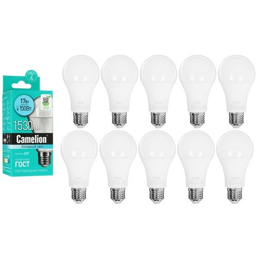 Купить Комплект светодиодных ламп Camelion LED E27/A65/17w/845 в интернет-магазине DNS. Характеристики, цена Camelion LED E27/A65/17w/845 | 5642990.
