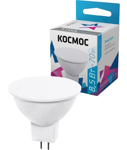 Купить Комплект светодиодных ламп Космос Lksm_LED8.5wJCDRC45 в интернет-магазине DNS. Характеристики, цена Космос Lksm_LED8.5wJCDRC45 | 9303146.
