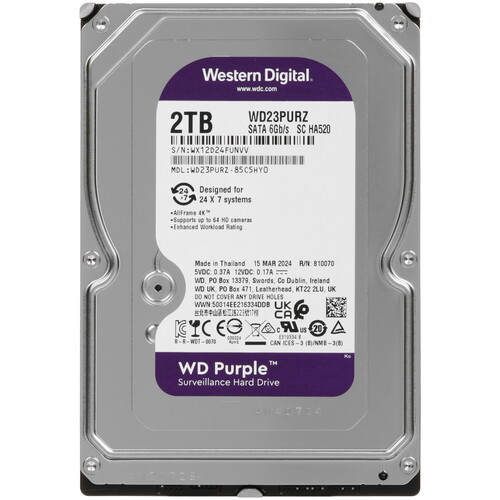 Купить 2 ТБ Жесткий диск WD Purple [WD23PURZ] в интернет-магазине DNS. Характеристики, цена WD Purple | 5422675.