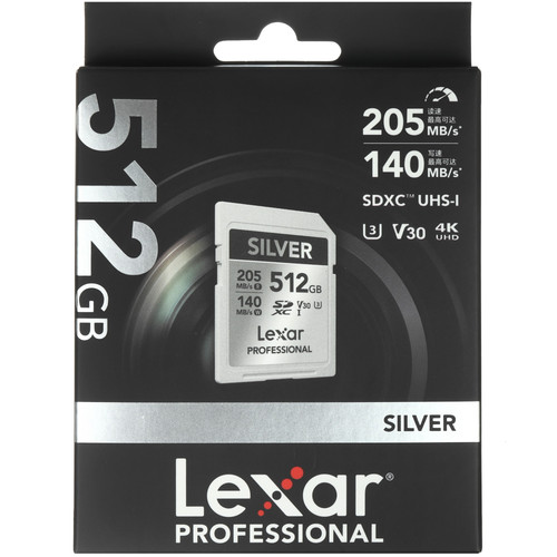Купить Карта памяти Lexar Professional Silver SDXC 512 ГБ [LSDSILV512G-RNNNC] в интернет-магазине DNS. Характеристики, цена  | 5641156.
