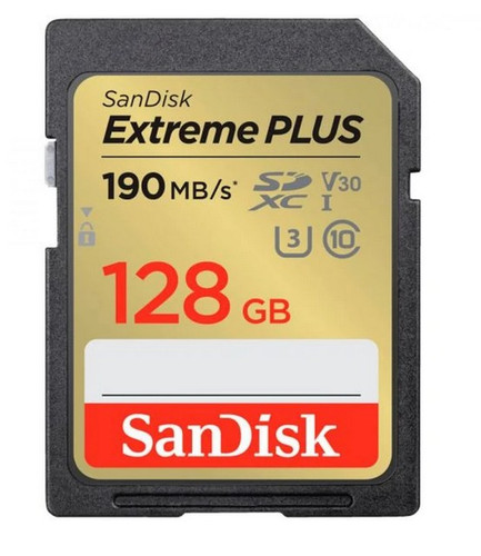 Купить Карта памяти SanDisk Extreme Plus SDXC 128 ГБ [SDSDXWA-128G-GNCIN] в интернет-магазине DNS. Характеристики, цена  | 9358869.