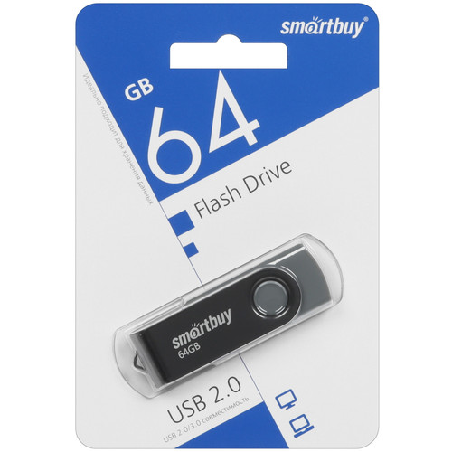 Купить Память USB Flash 64 ГБ Smartbuy Twist [SB064GB2TWK] в интернет-магазине DNS. Характеристики, цена Smartbuy Twist | 9954193.