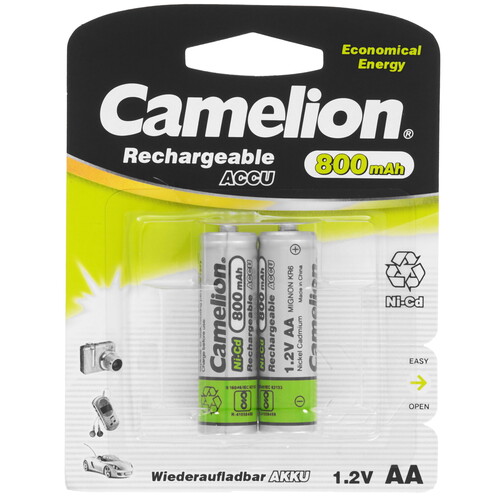 Купить Аккумулятор Camelion NC-AA800BP2 800 мА*ч в интернет-магазине DNS. Характеристики, цена Camelion NC-AA800BP2 | 9105807.