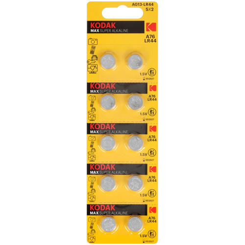 Купить Батарейка KODAK MAX Alkaline LR44 (AG13/G13/LR1154/357A/A76) в интернет-магазине DNS. Характеристики, цена KODAK MAX Alkaline | 4741170.